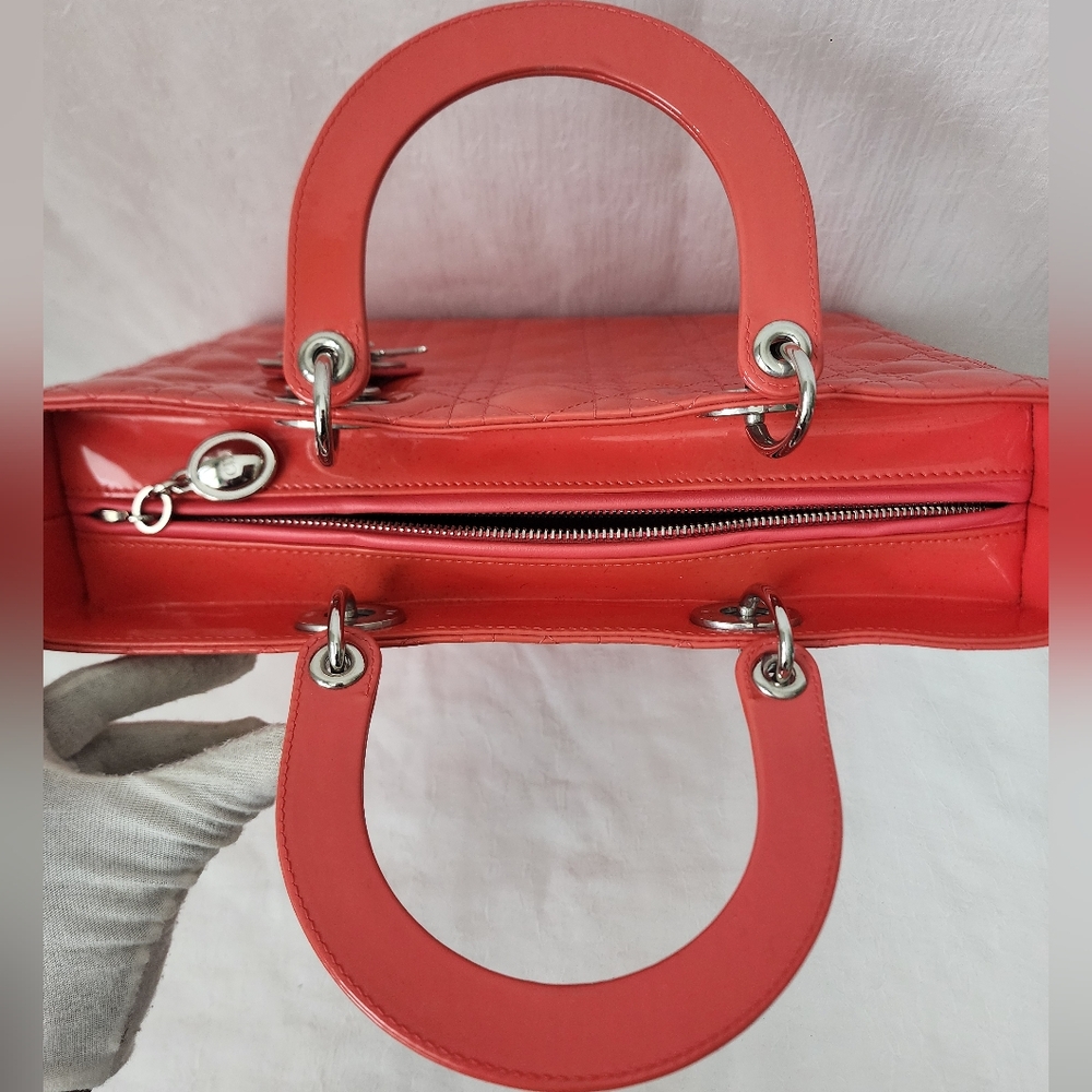 Auth DIOR LADY DIOR Cannage Calfskin Large Tote Bag - Picture 11 of 14